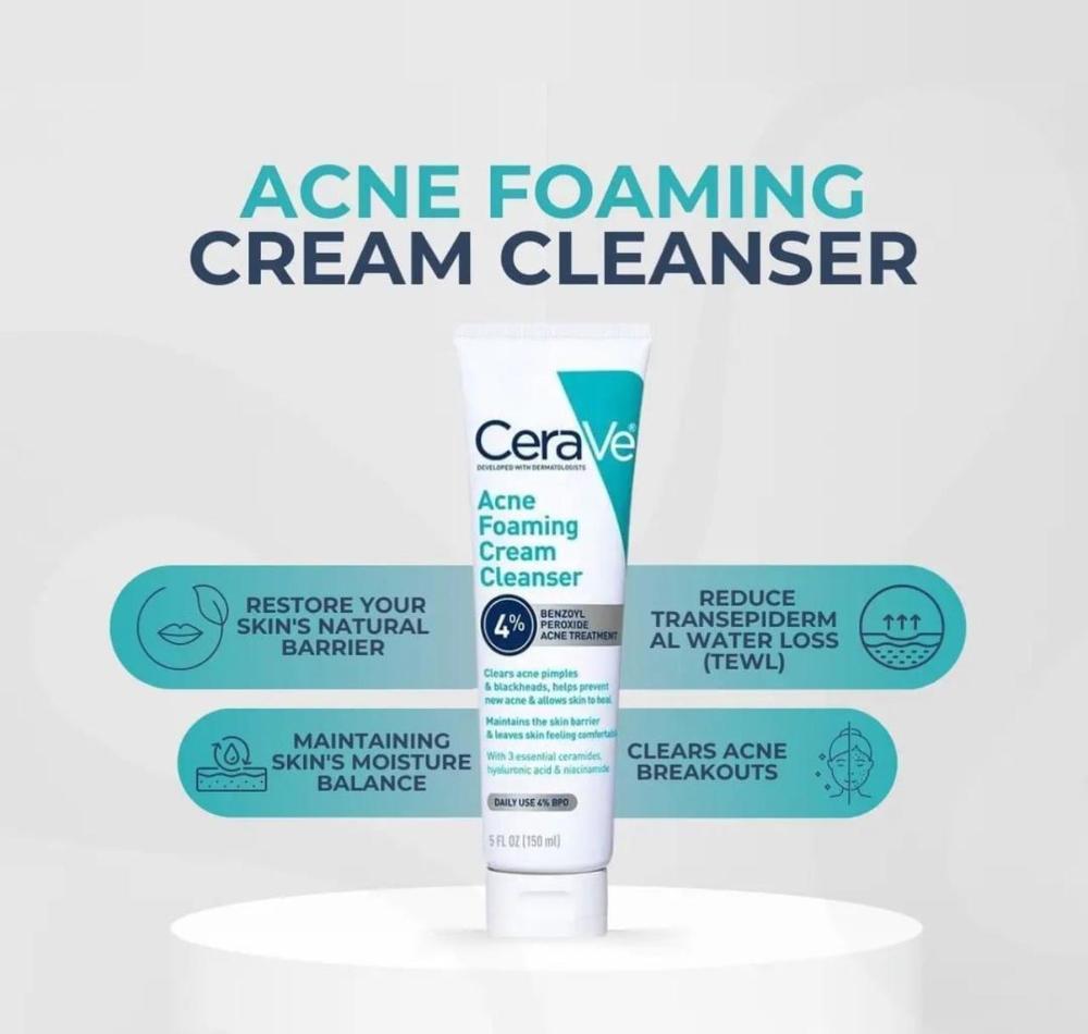 Premium Acne Cleanser 4% Benzoyl Peroxide for All Skin Types
