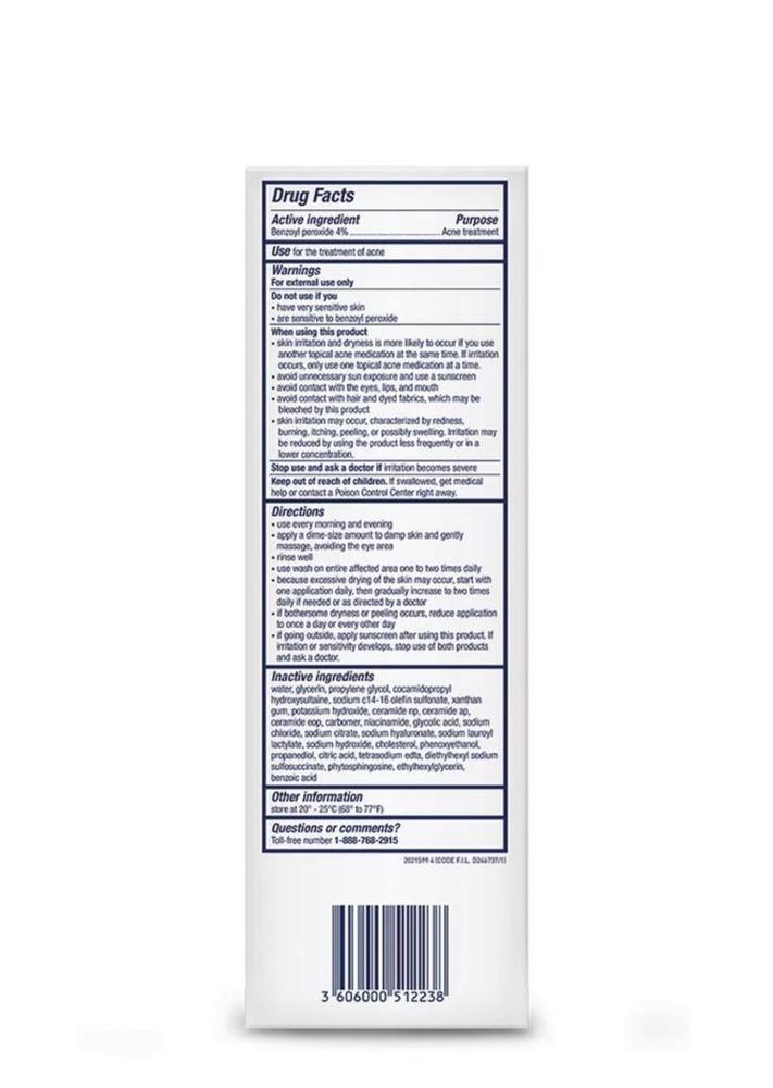 Premium Acne Cleanser 4% Benzoyl Peroxide for All Skin Types